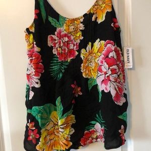 Floral spaghetti strap tank top